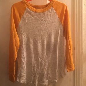Yellow Baseball Tee